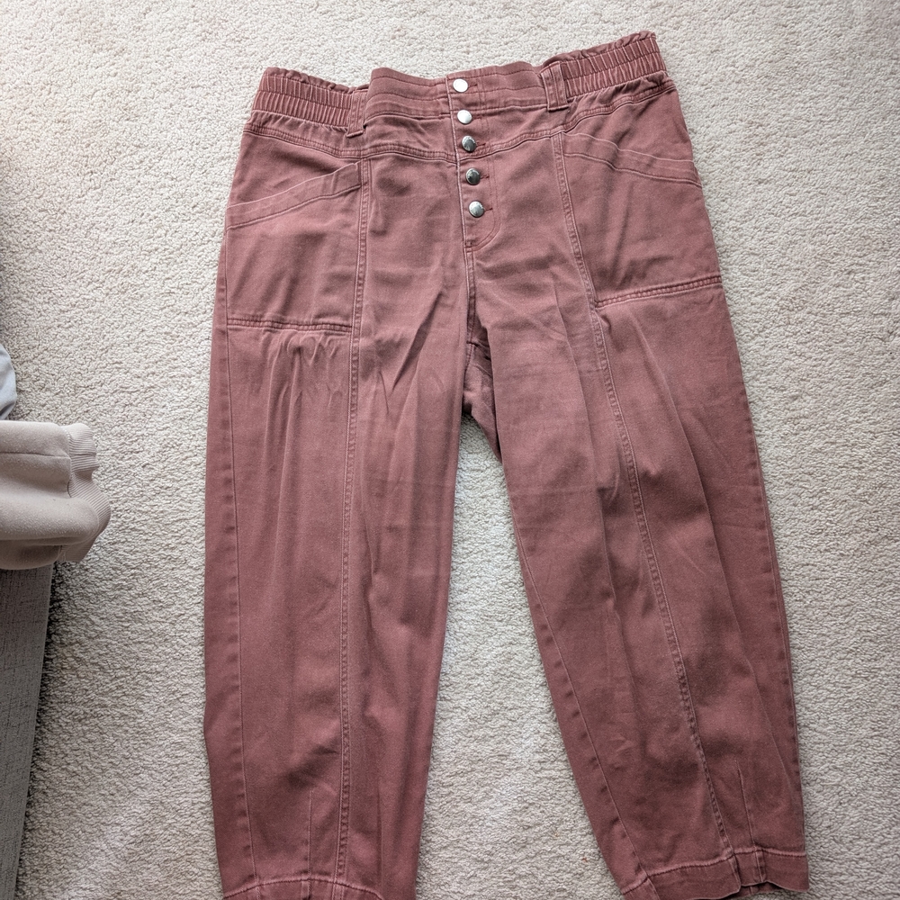 Knox Rose Mauve Button-Front Pants